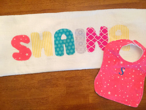 Jumbo towel and bib set