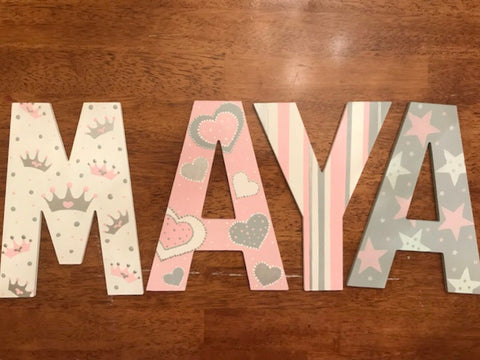 Girls Capital Wall Letters