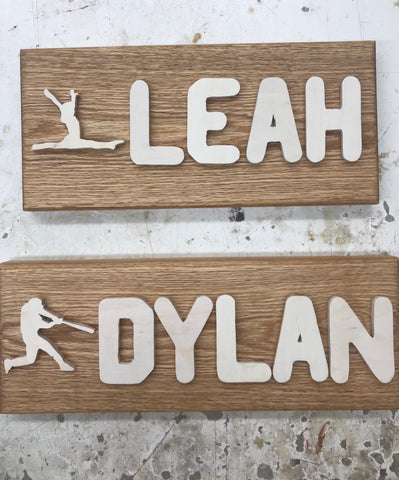 Carved Wall Letter Plaque