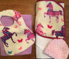 Unicorn towel set with bib and hat
